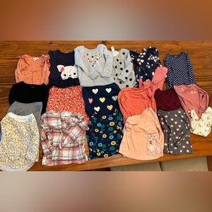 20 Piece Long Sleeve Bundle 2T Toddler Girl